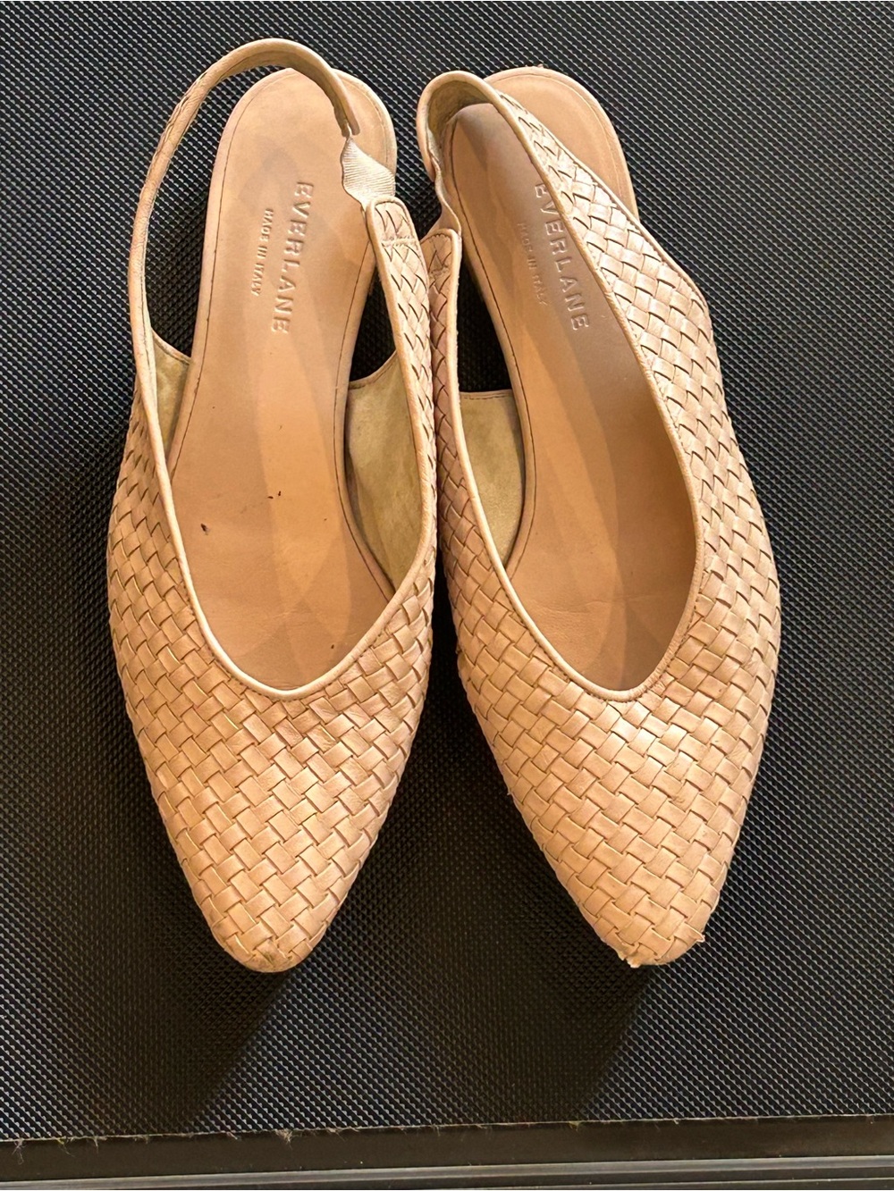 Everlane Women's Woven Slingback Flats in Beige